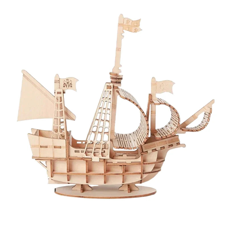 3D-Holzpuzzle Segelboot - Image 3