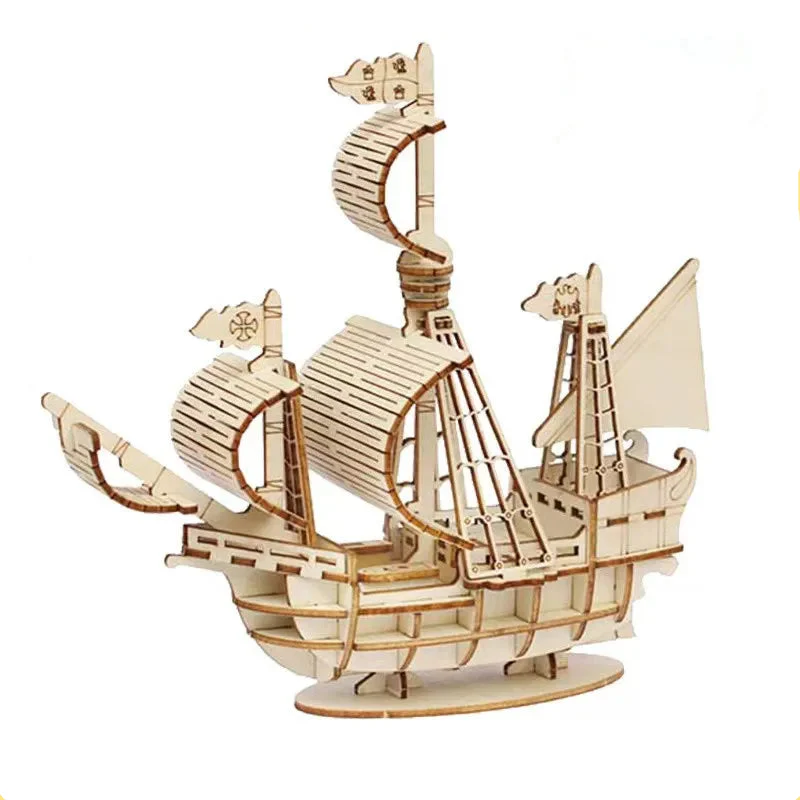 3D-Holzpuzzle Segelboot - Image 4