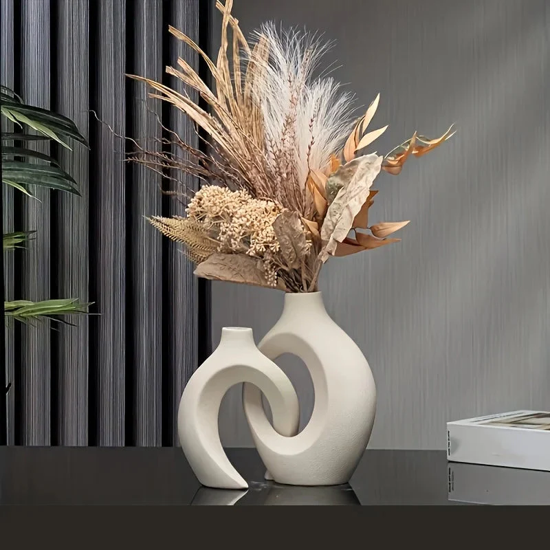 Aruna Keramikvasen Set – 2-teilig, Nordisches Design - Image 3