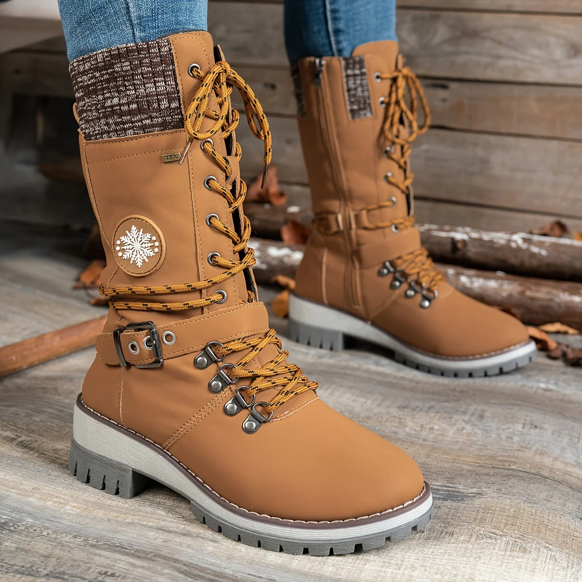 Arvella Knit Mid-Calf Boots – Praktische Stiefel für die kühleren Jahreszeiten - Image 3