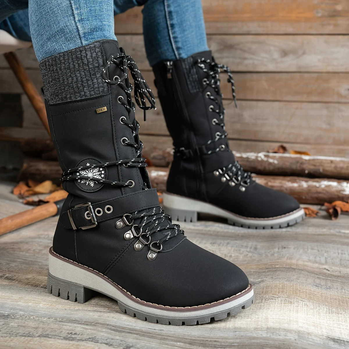 Arvella Knit Mid-Calf Boots – Praktische Stiefel für die kühleren Jahreszeiten - Image 5
