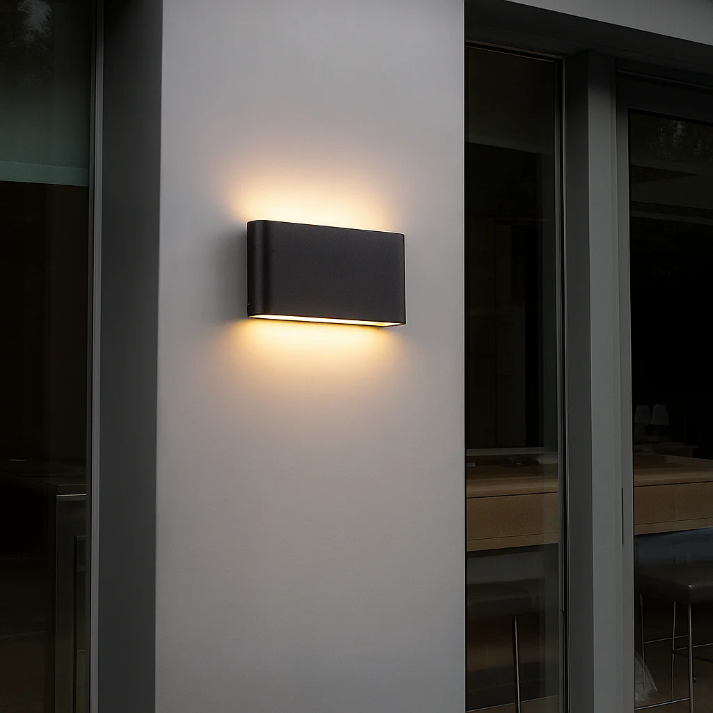 Avelin LED-Wandleuchte aus Aluminium und Glas - Image 11