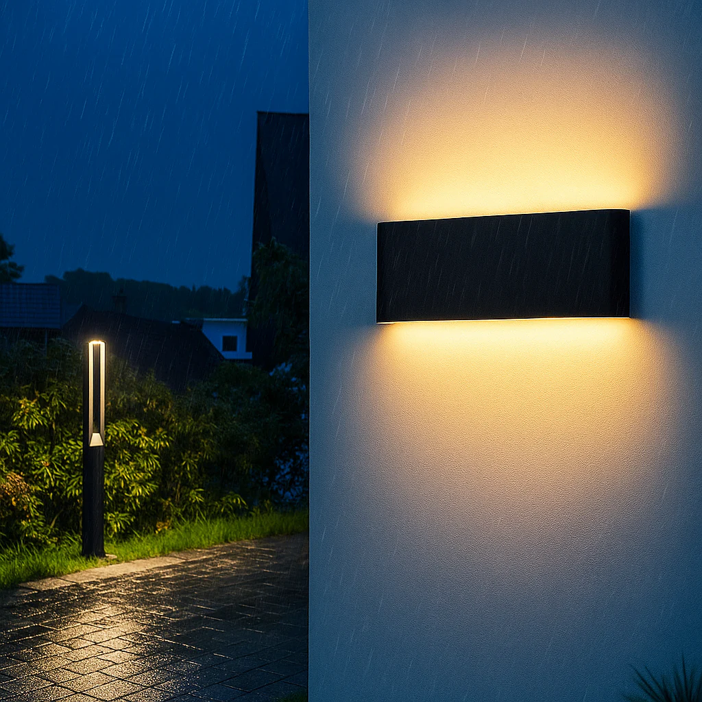 Avelin LED-Wandleuchte aus Aluminium und Glas - Image 3