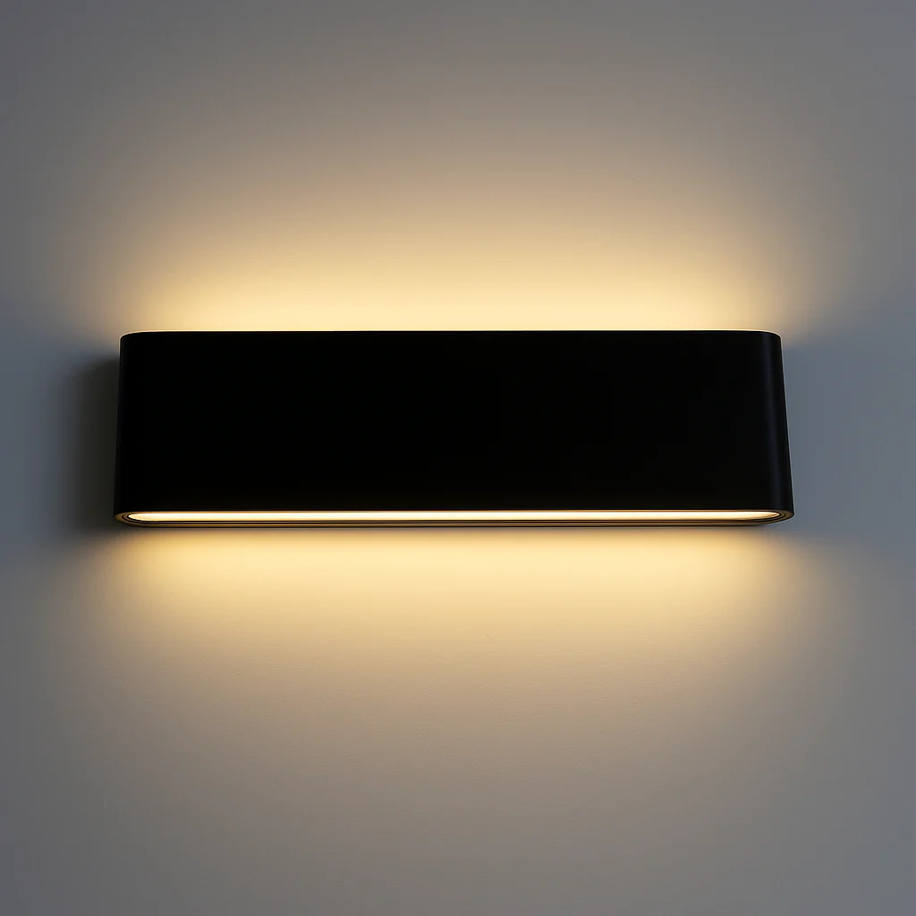 Avelin LED-Wandleuchte aus Aluminium und Glas - Image 4