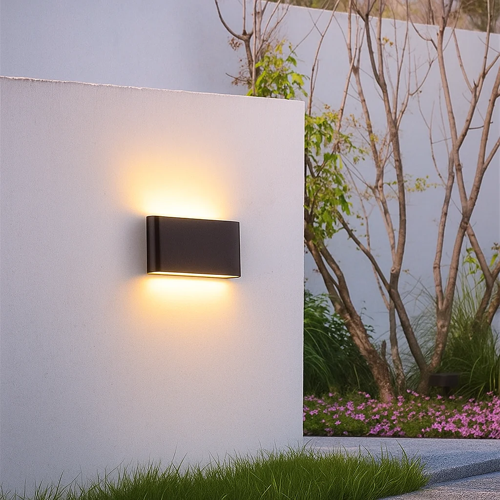 Avelin LED-Wandleuchte aus Aluminium und Glas - Image 5