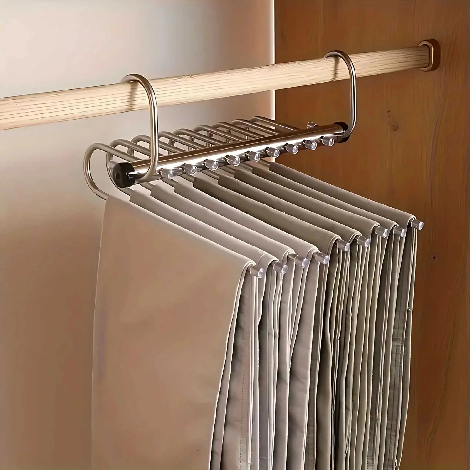Edelstahl Kleiderbügel-Organizer mit Mehrfachstangen - Image 5