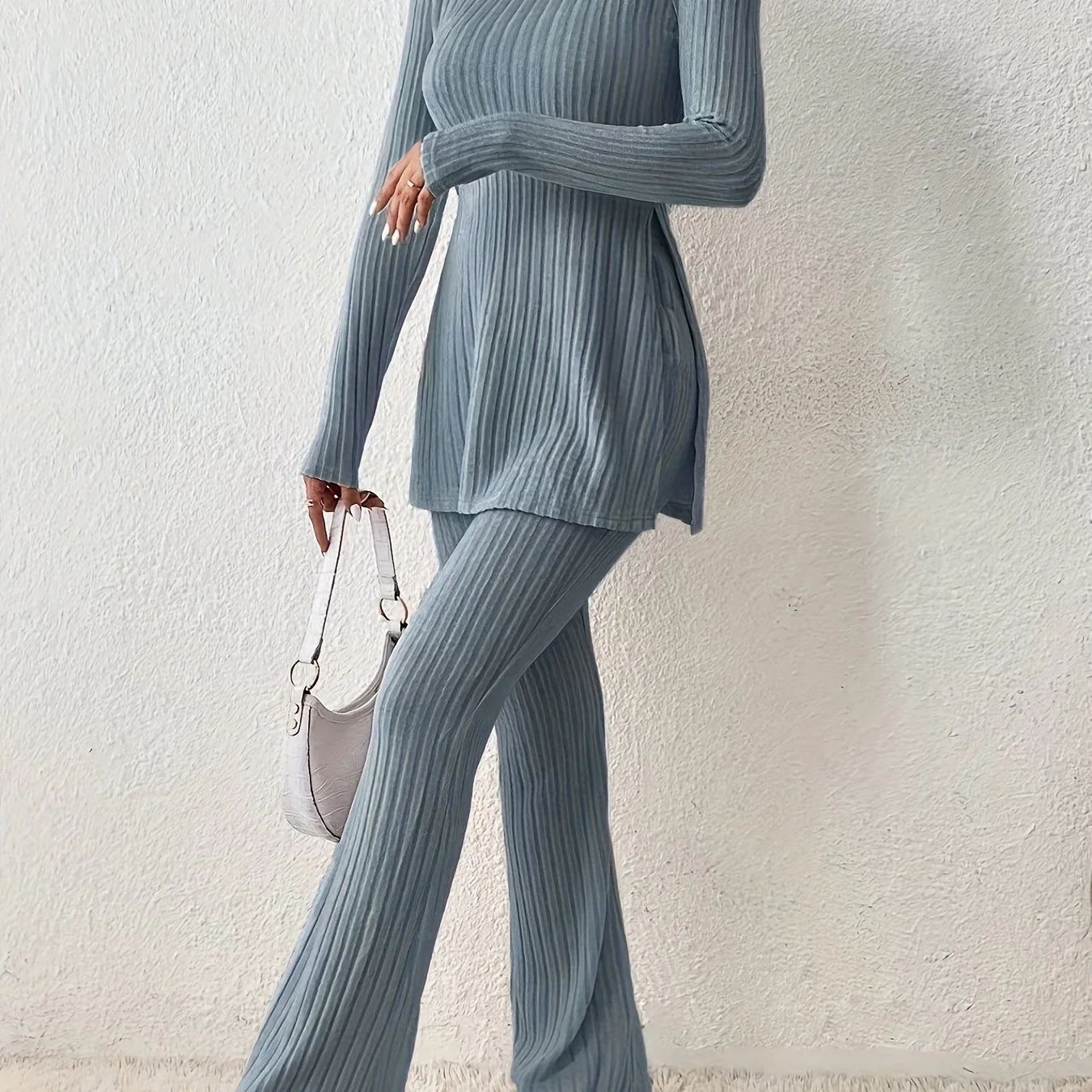 Elegantes Zweiteiler-Set – Rundhals-Oberteil und Hose - Image 17