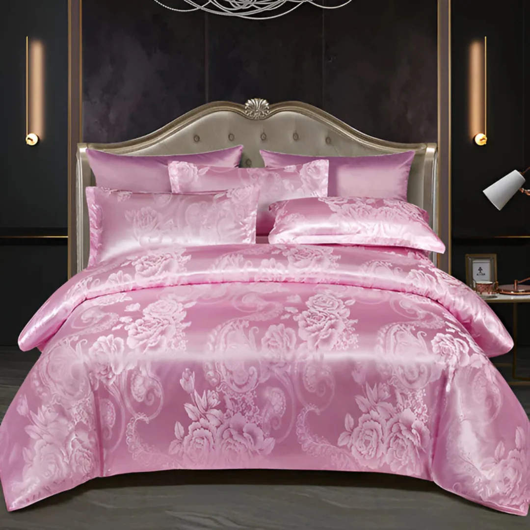 Floréa Satin Bettdecken-Set – Eleganter Schlafkomfort mit Blumenmuster - Image 6