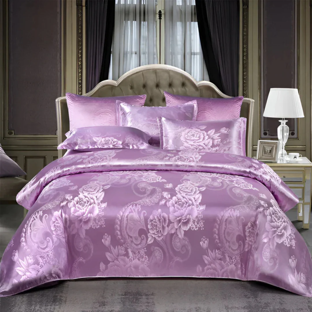 Floréa Satin Bettdecken-Set – Eleganter Schlafkomfort mit Blumenmuster - Image 8