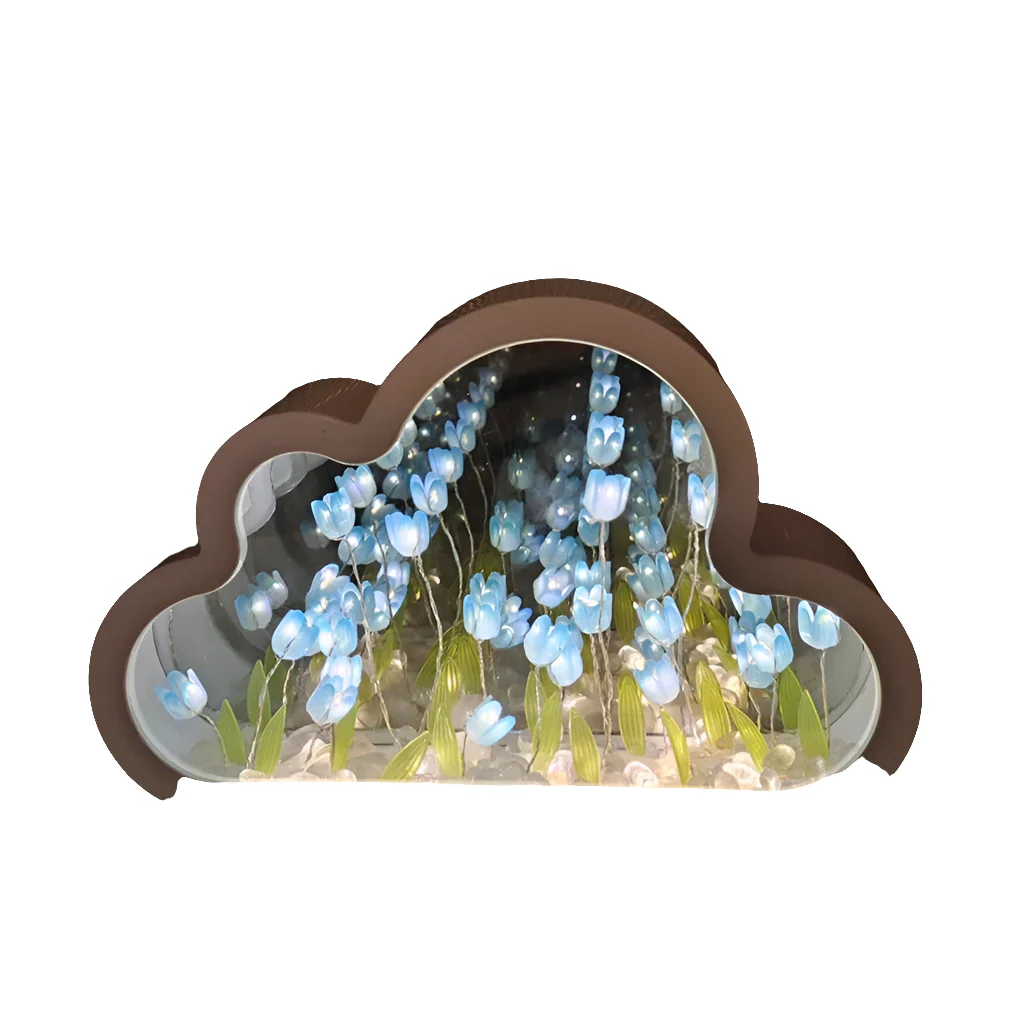 Florina LED-Tischlampe mit Spiegeleffekt und Tulpenmotiv - Image 4