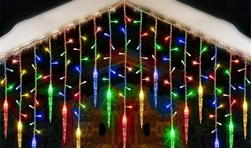 FrostiGlow LED-Schneeflockenvorhang – Dekorative LED-Beleuchtung für Innenräume - Image 13
