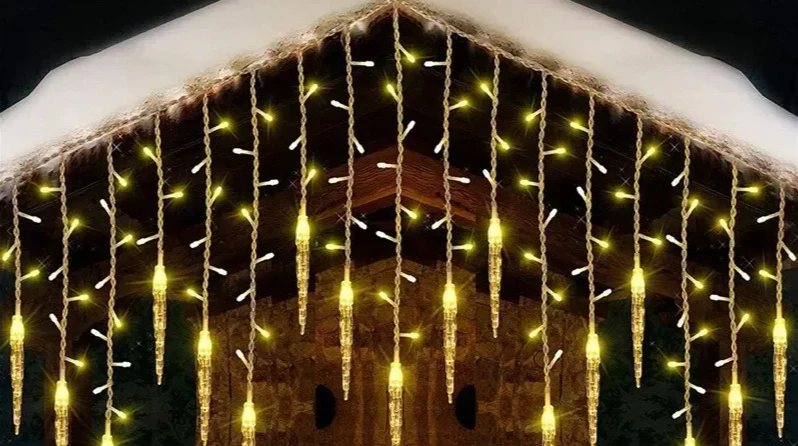 FrostiGlow LED-Schneeflockenvorhang – Dekorative LED-Beleuchtung für Innenräume - Image 14