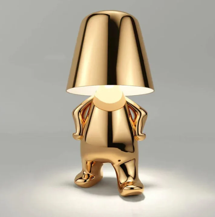 GULD – LED-Tischleuchte in gold- oder silberfarbenem Design - Image 3