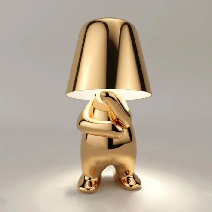 GULD – LED-Tischleuchte in gold- oder silberfarbenem Design - Image 4