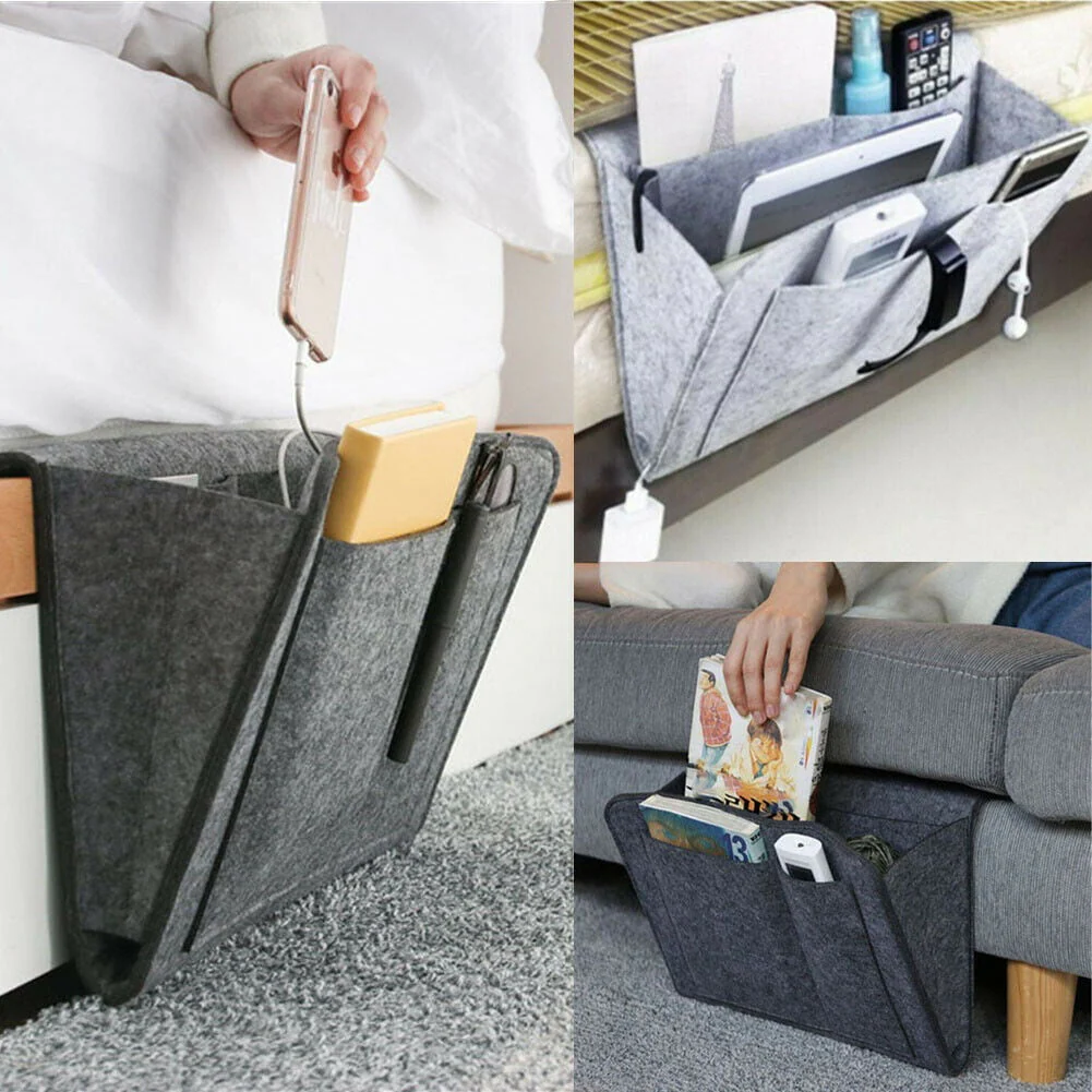 Hängende Aufbewahrungstasche aus Filz für Bett, Sofa und Schreibtisch - Image 6