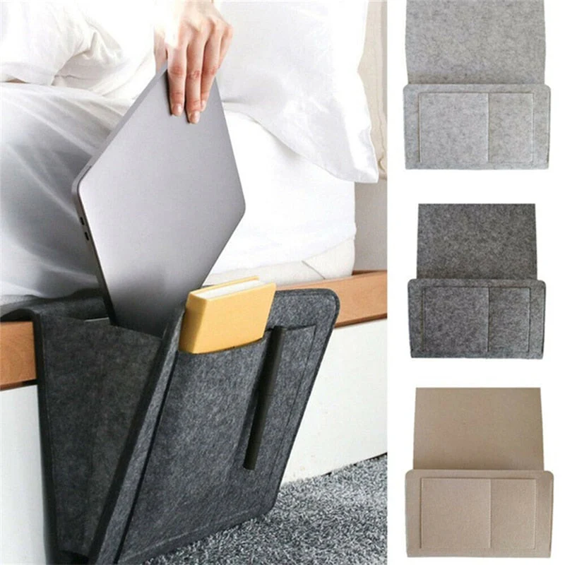 Hängende Aufbewahrungstasche aus Filz für Bett, Sofa und Schreibtisch - Image 7