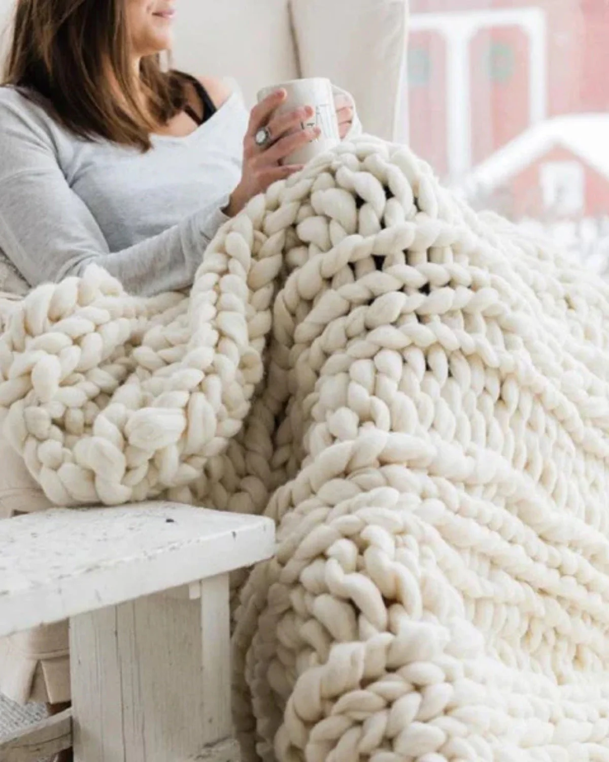La Maille Majestueuse – Gestrickte Wohndecke für Sofa und Bett - Image 11