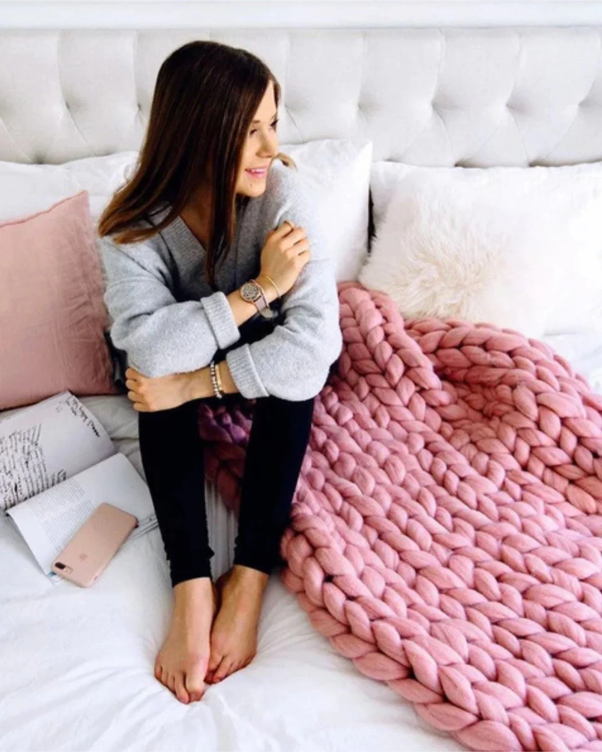 La Maille Majestueuse – Gestrickte Wohndecke für Sofa und Bett - Image 12