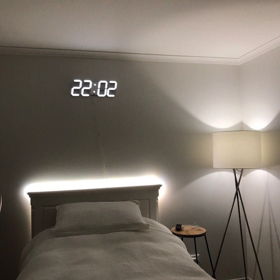Luminora 3D LED Wanduhr – Dimmbar, modern, mit Fernbedienung - Image 3