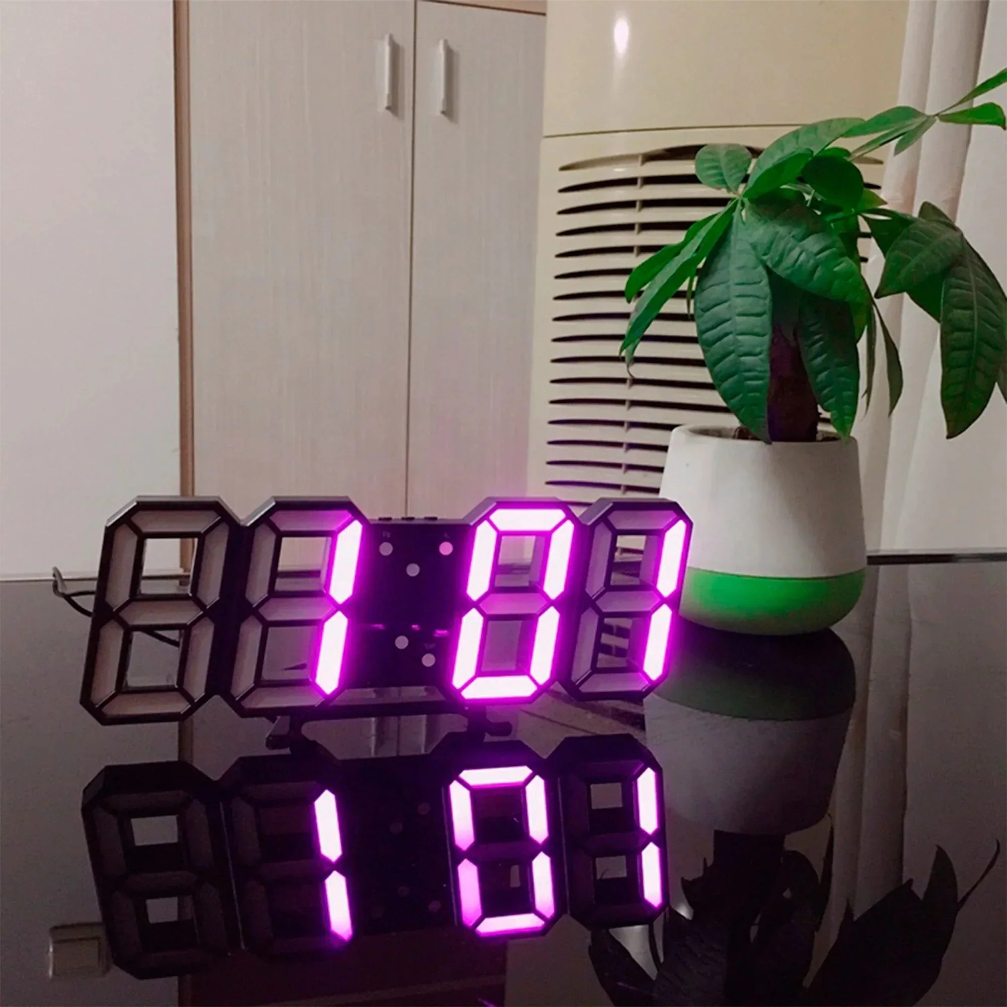 Luminora 3D LED Wanduhr – Dimmbar, modern, mit Fernbedienung - Image 6