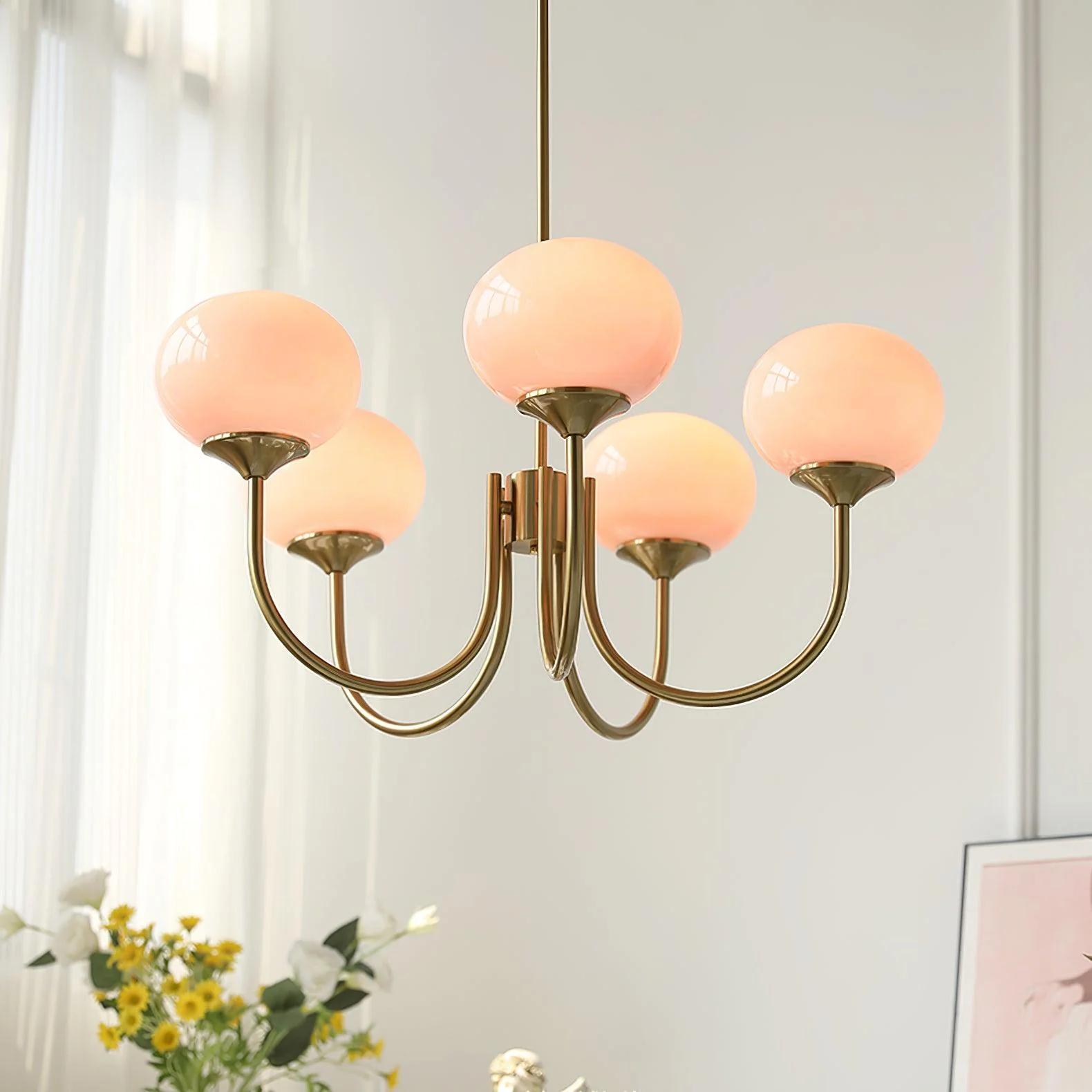 Lumoria Deckenleuchte – Moderne Glaspendelleuchte mit sanftem Wellen-Design - Image 3
