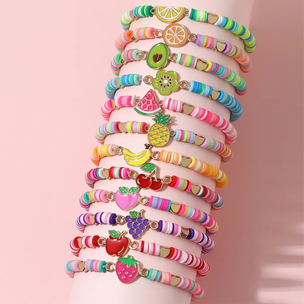 Lunira Armbänder-Set – Elastische Perlenarmbänder mit Anhängern (12-teilig) - Image 3