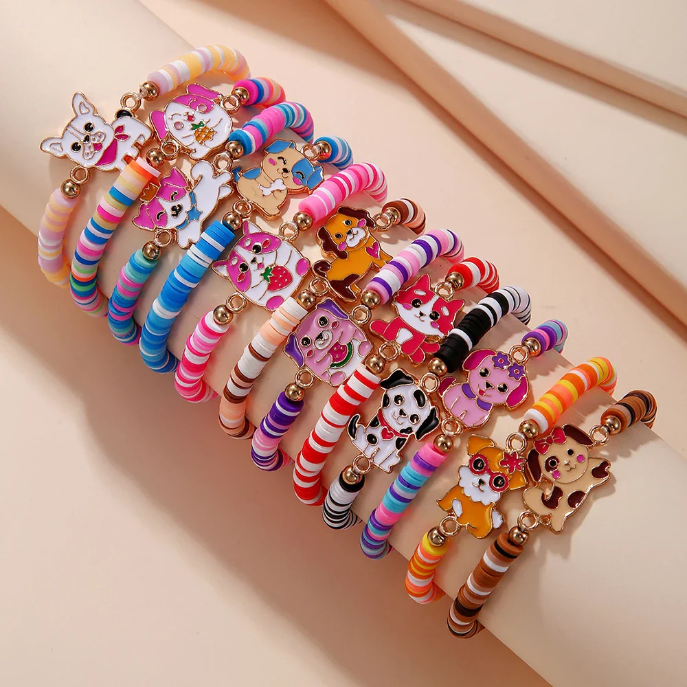 Lunira Armbänder-Set – Elastische Perlenarmbänder mit Anhängern (12-teilig) - Image 4