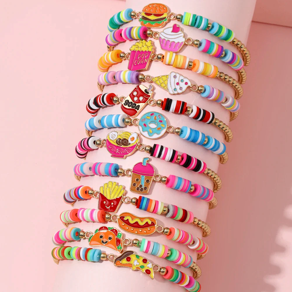 Lunira Armbänder-Set – Elastische Perlenarmbänder mit Anhängern (12-teilig) - Image 7