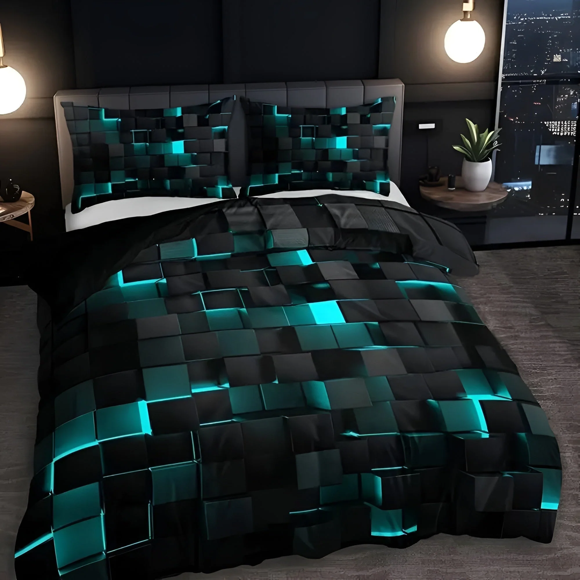 NeonGrid Bettbezug-Set mit geometrischem Muster - Image 3