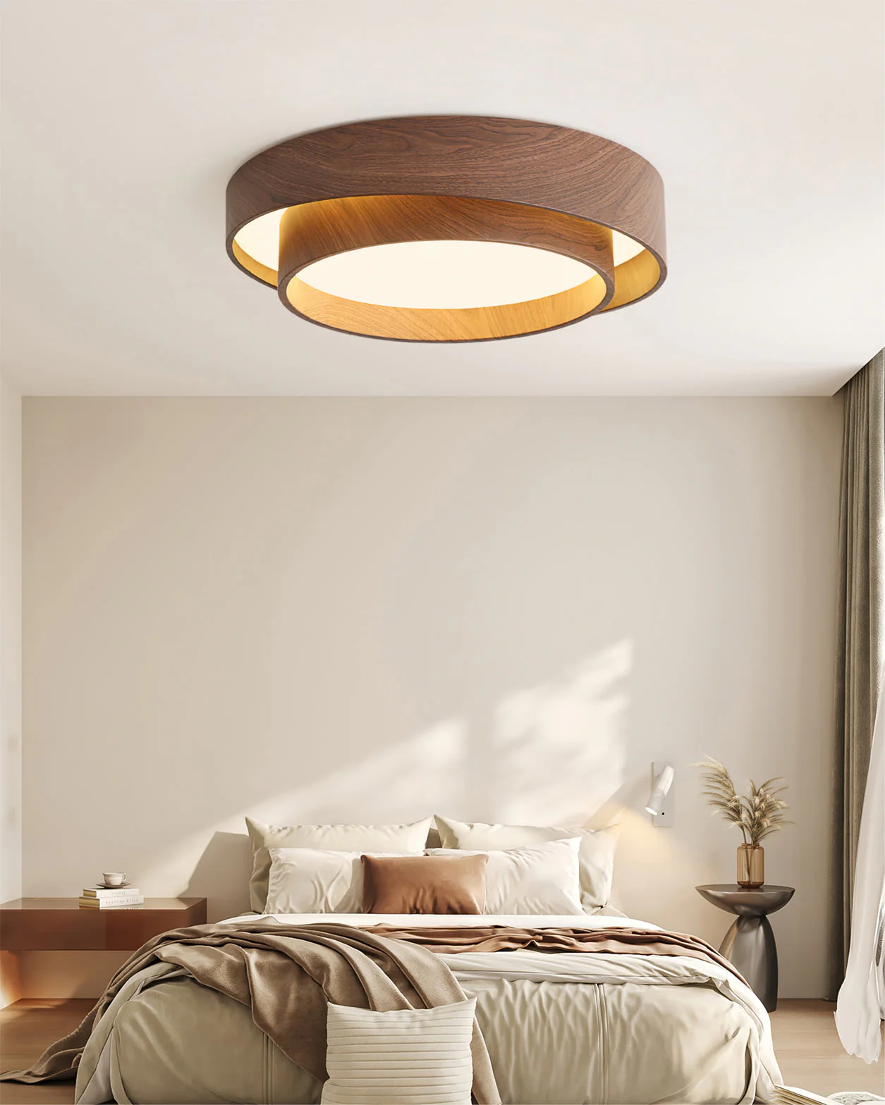 Norvion LED-Deckenleuchte – Flache Deckenlampe mit Holzoptik - Image 6
