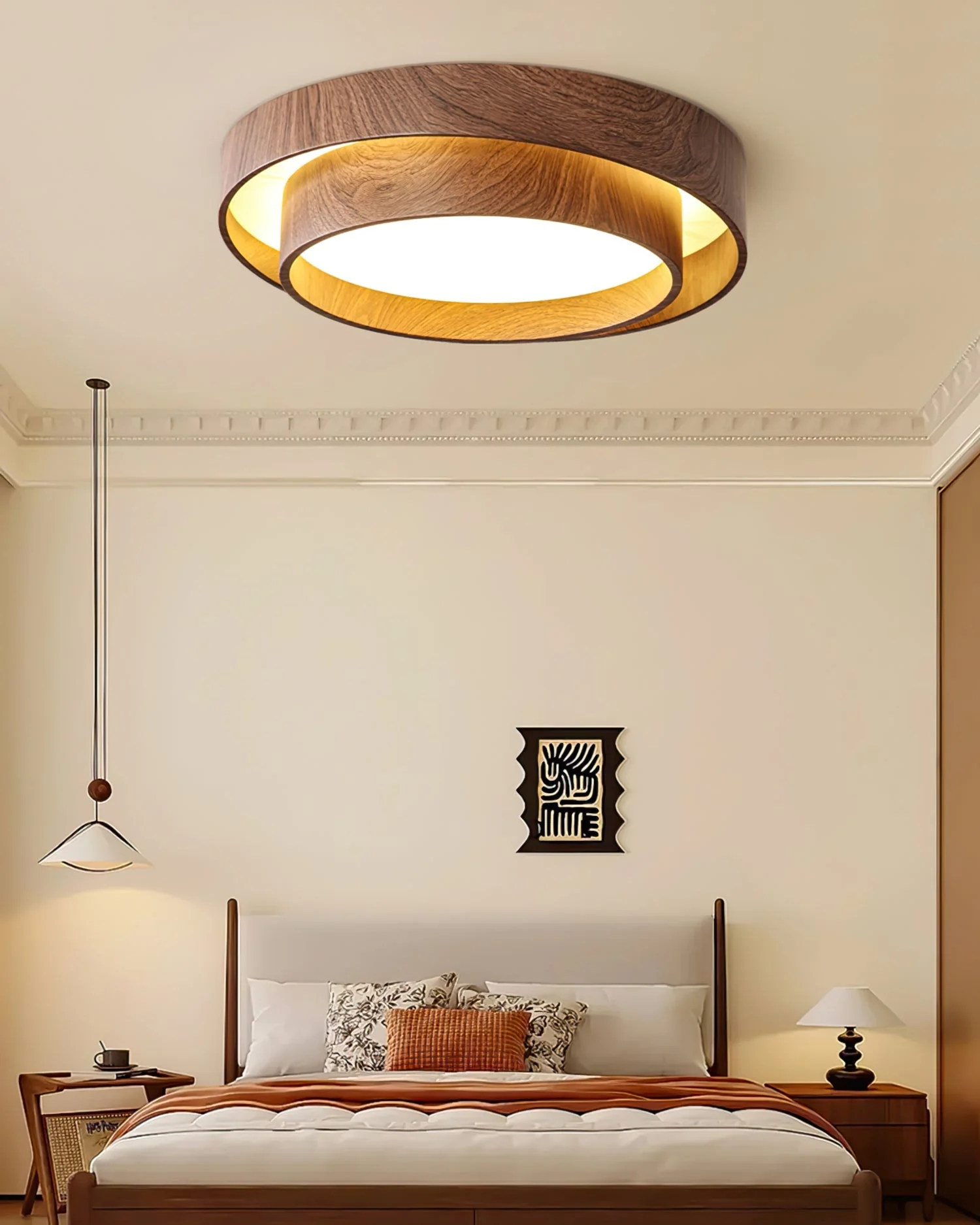 Norvion LED-Deckenleuchte – Flache Deckenlampe mit Holzoptik - Image 9