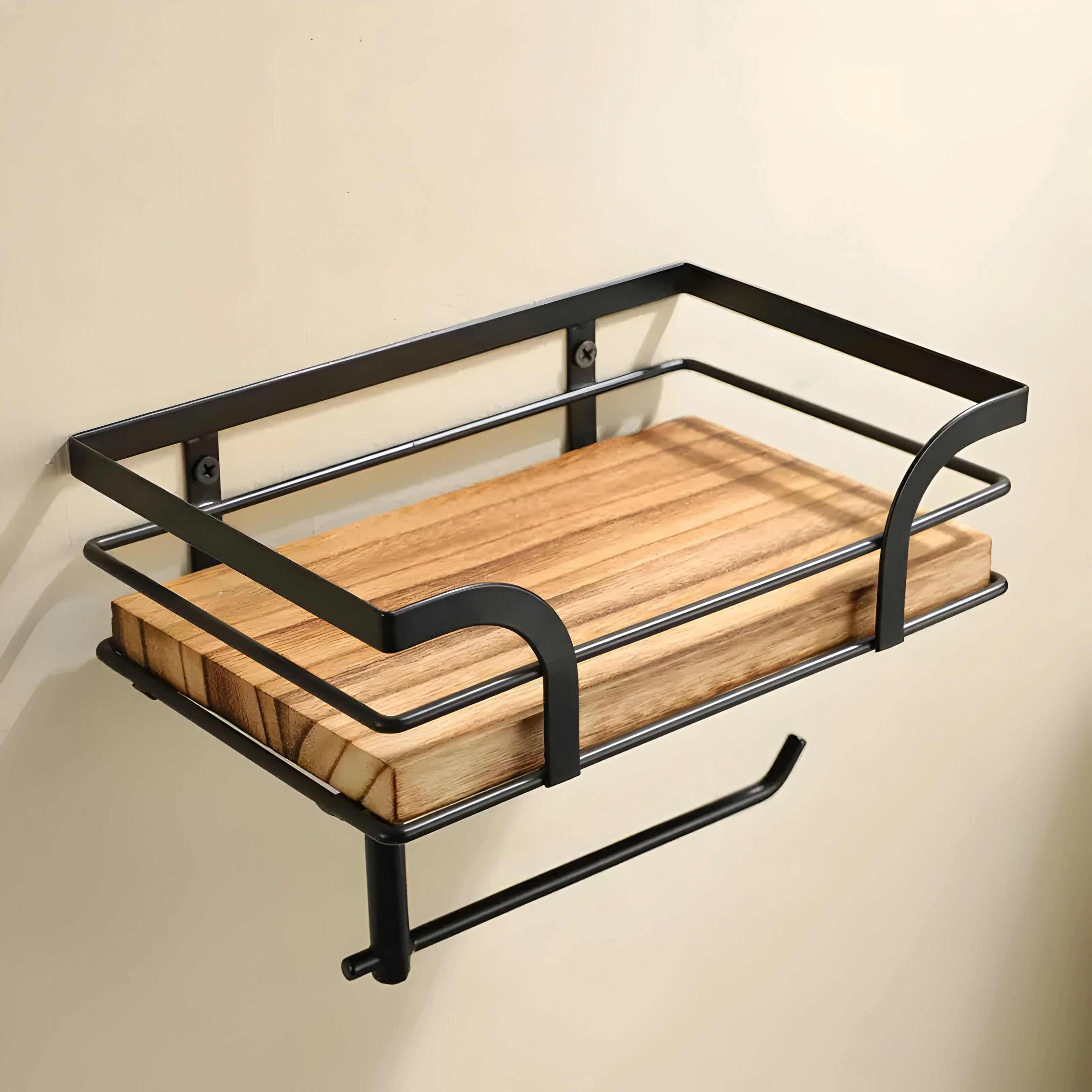 Praktisches Wandregal mit Papierhalter für das Badezimmer - Image 6