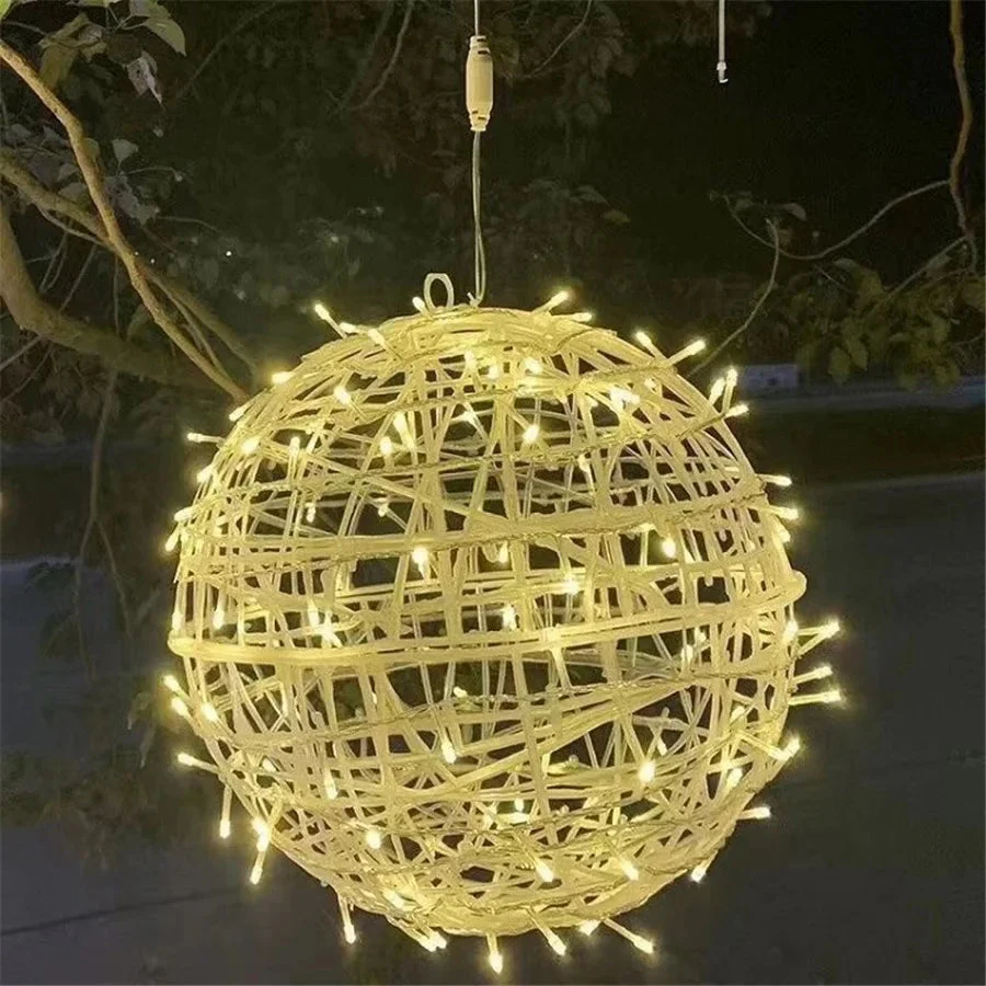 Rattina LED-Kugelgirlande – Lichterkette mit Rattankugeln für Innen- und Außenbereiche - Image 12