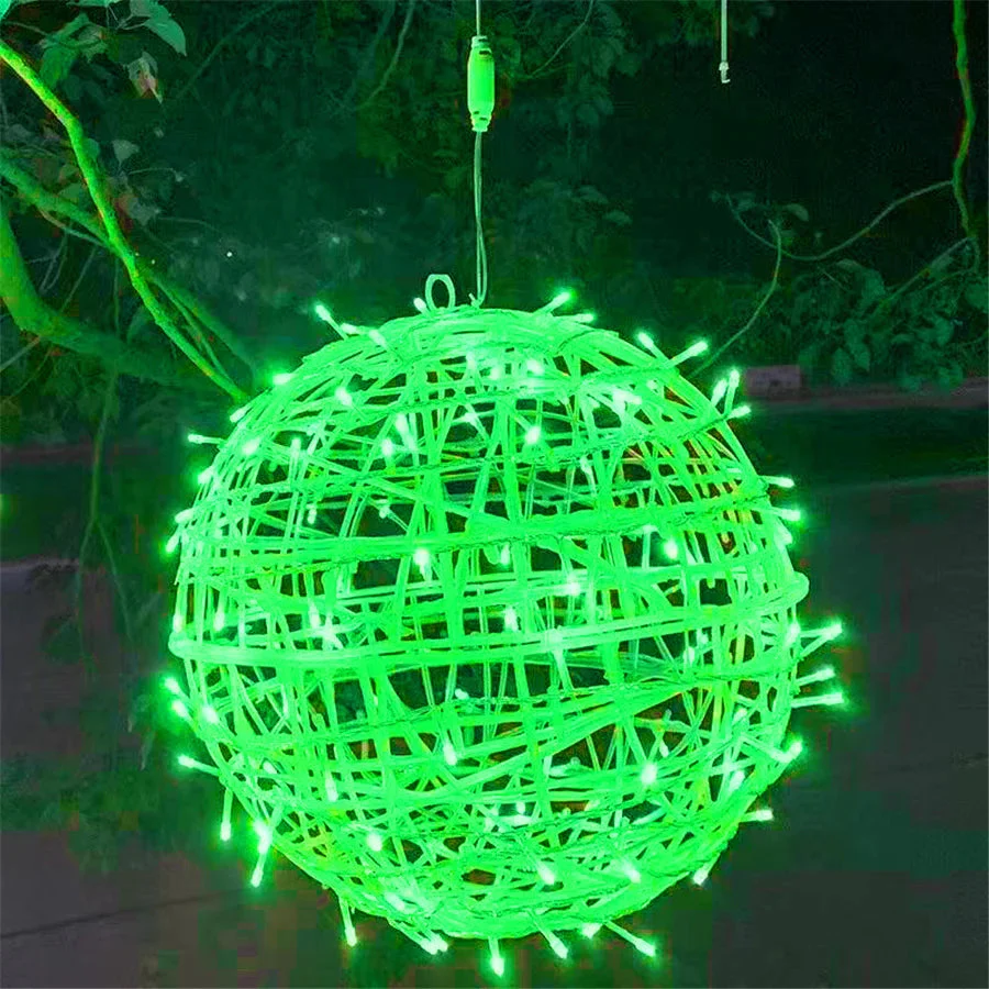 Rattina LED-Kugelgirlande – Lichterkette mit Rattankugeln für Innen- und Außenbereiche - Image 9