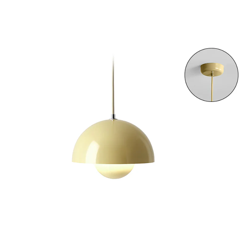 Rovena Pendelleuchte – Metall-Hängelampe mit halbrundem Schirm - Image 11