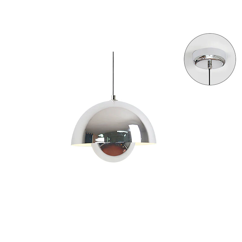 Rovena Pendelleuchte – Metall-Hängelampe mit halbrundem Schirm - Image 12