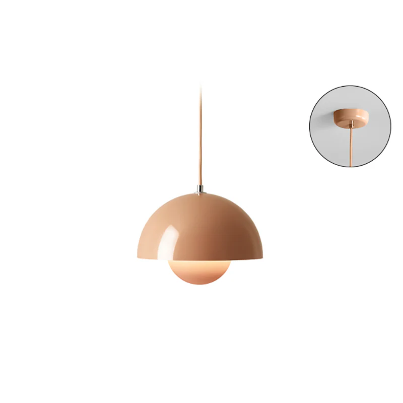 Rovena Pendelleuchte – Metall-Hängelampe mit halbrundem Schirm - Image 18
