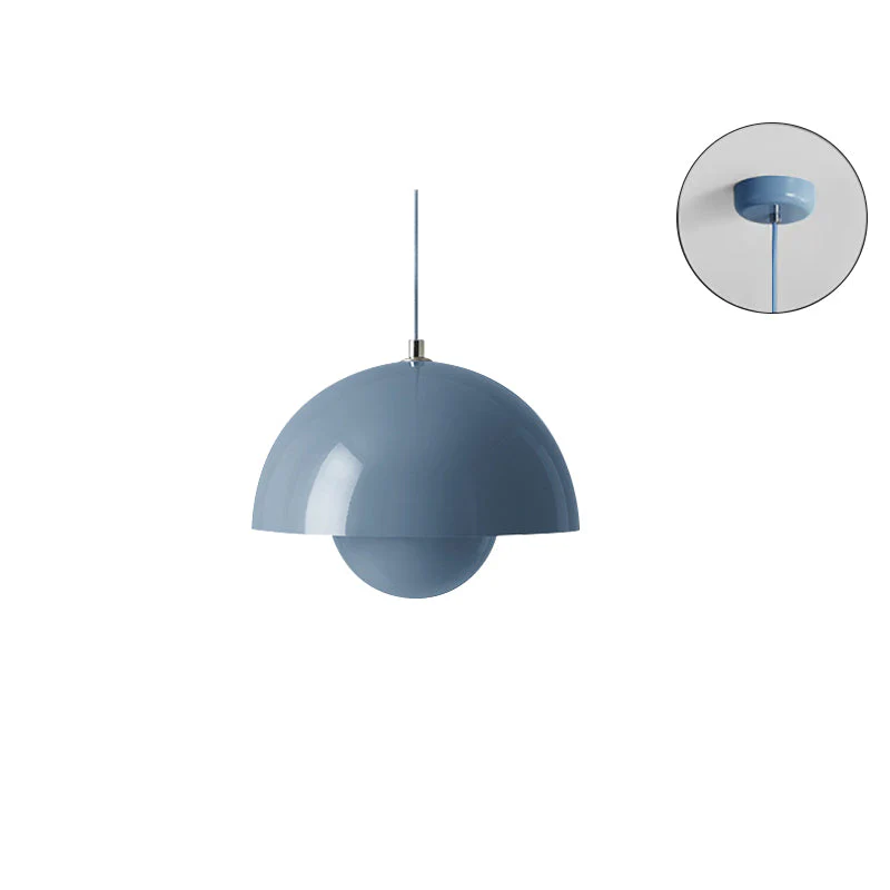 Rovena Pendelleuchte – Metall-Hängelampe mit halbrundem Schirm - Image 19