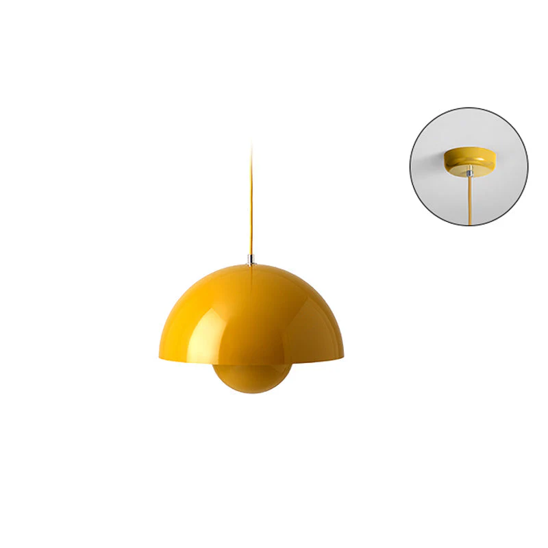Rovena Pendelleuchte – Metall-Hängelampe mit halbrundem Schirm - Image 20