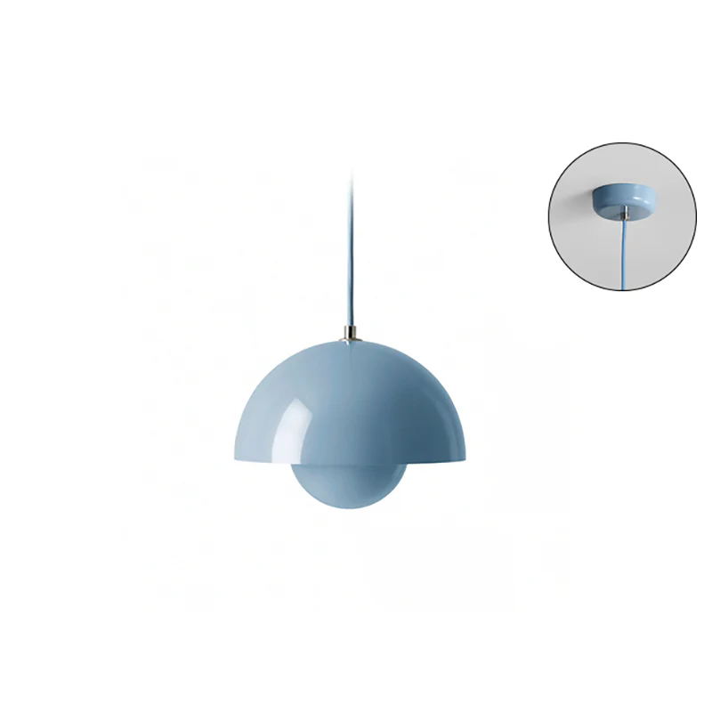 Rovena Pendelleuchte – Metall-Hängelampe mit halbrundem Schirm - Image 21