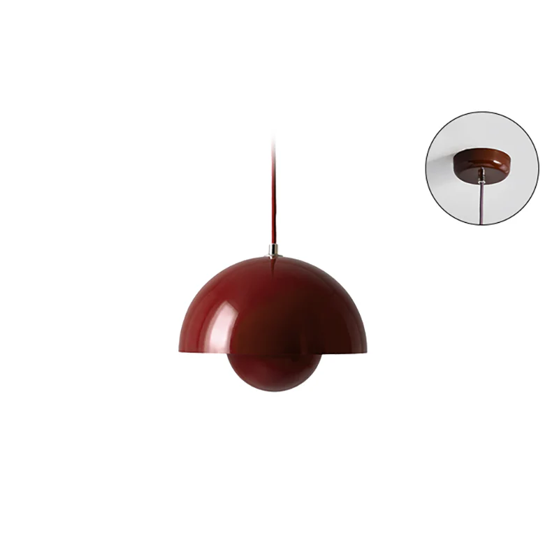 Rovena Pendelleuchte – Metall-Hängelampe mit halbrundem Schirm - Image 24