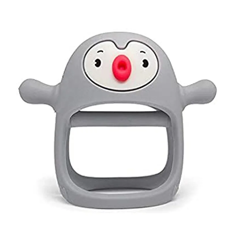 Silikon-Beißring & Schnuller für Babys – Tierförmiger Hand-Beißring - Image 6