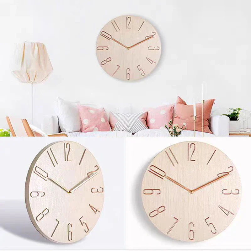 Simplaro Wandquarzuhr – Runde geräuscharme Uhr (30 cm) - Image 3