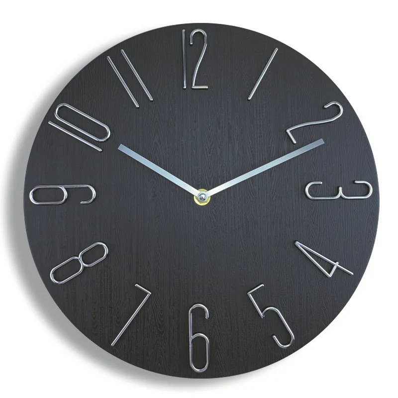 Simplaro Wandquarzuhr – Runde geräuscharme Uhr (30 cm) - Image 4
