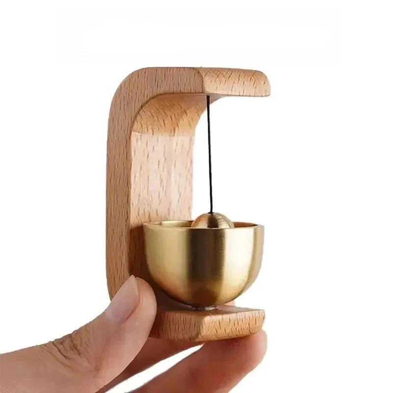 Türglocken-Windspiel aus Holz und Kupfer - Image 3