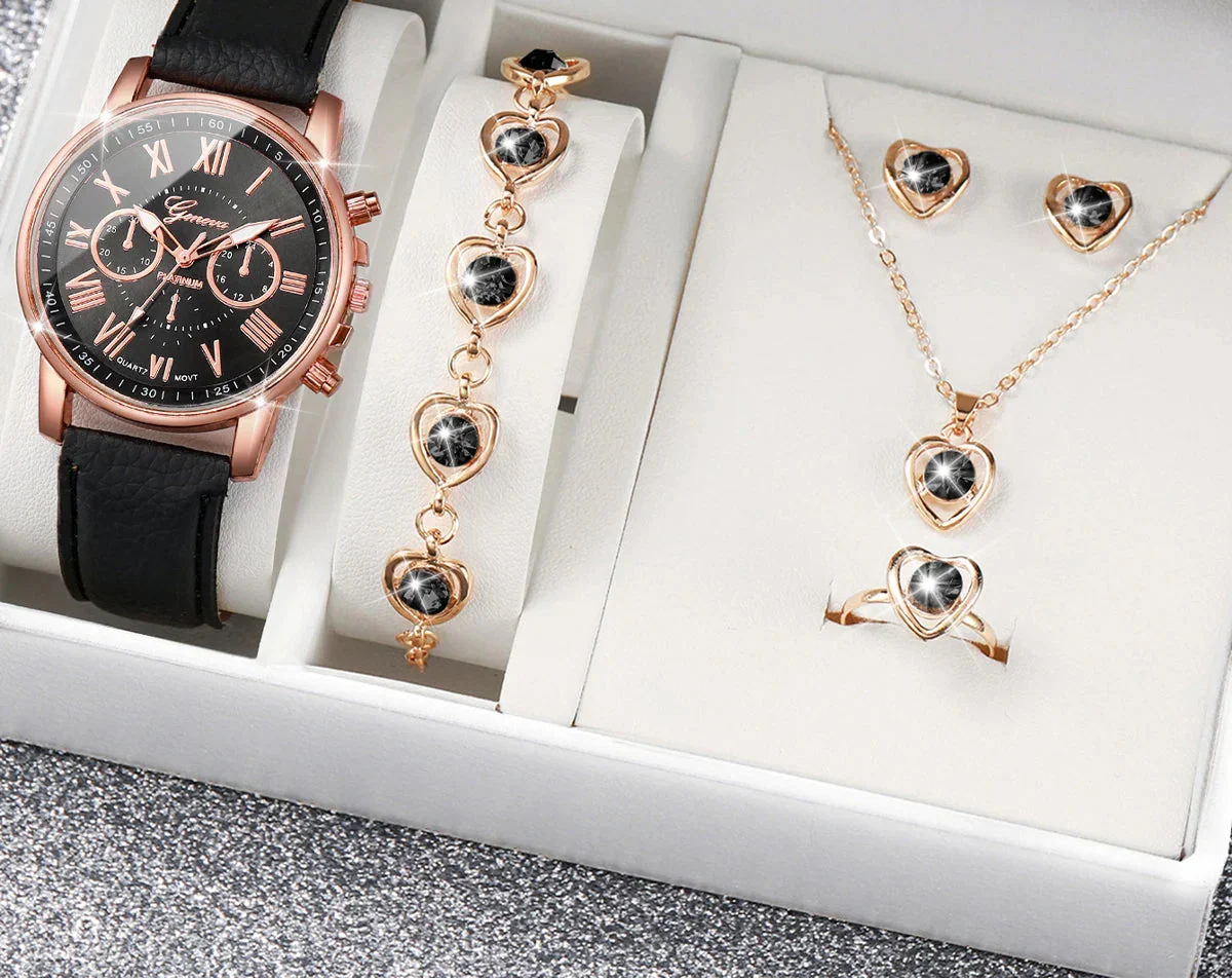 Varela Schmuckset – Set mit analoger Quarzuhr und variierendem Zubehör - Image 9