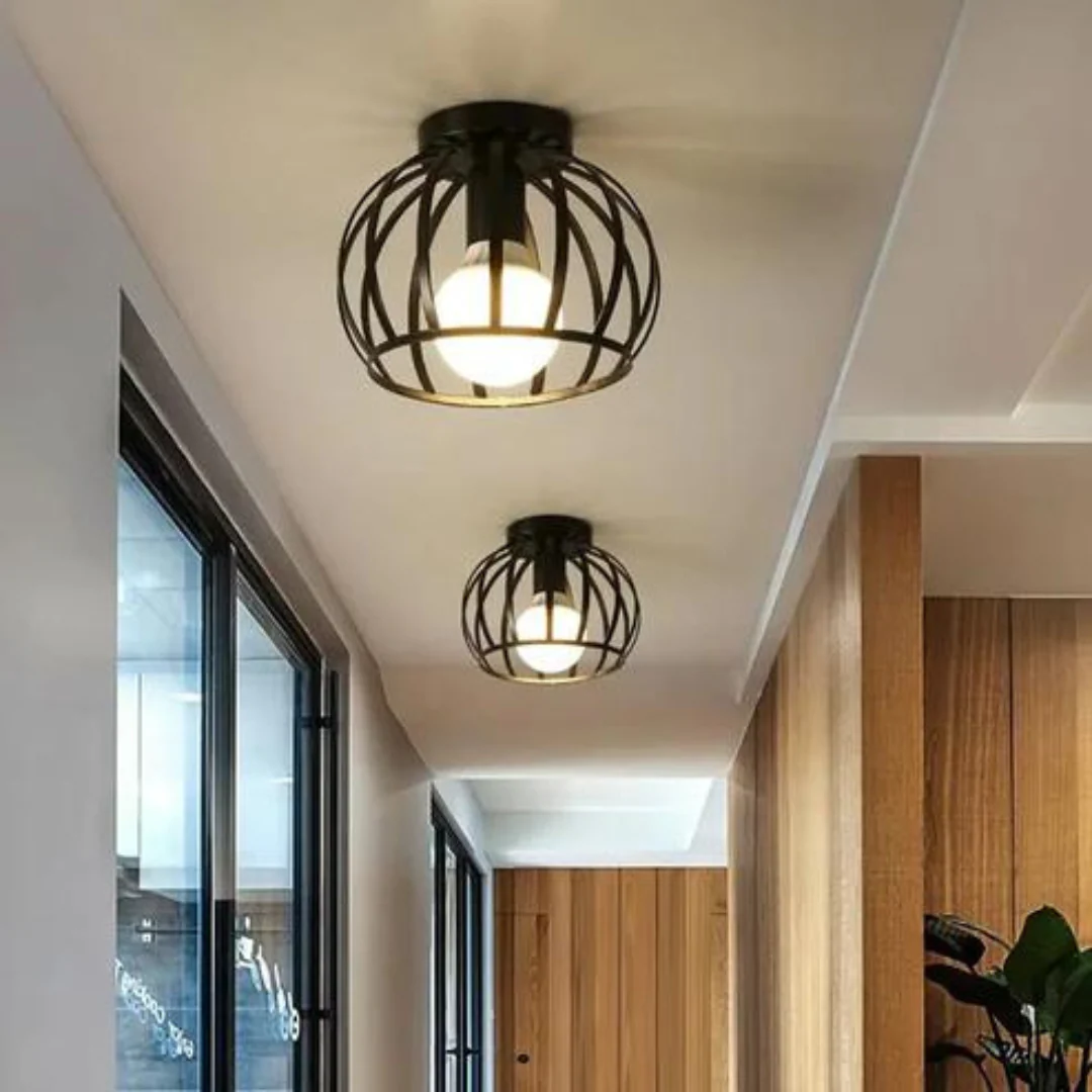 Varello Deckenlampe im Loft-Stil – Offenes Käfigdesign, Modernes Metall, Gleichmäßige Beleuchtung - Image 5