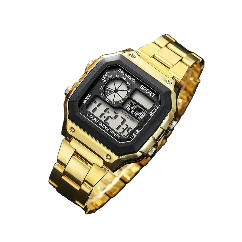 Varston Digitaluhr – Unisex-Modell mit Digitalanzeige und Edelstahlarmband - Image 3