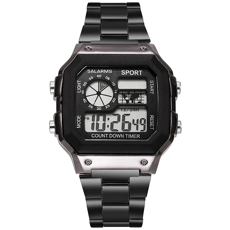 Varston Digitaluhr – Unisex-Modell mit Digitalanzeige und Edelstahlarmband - Image 5