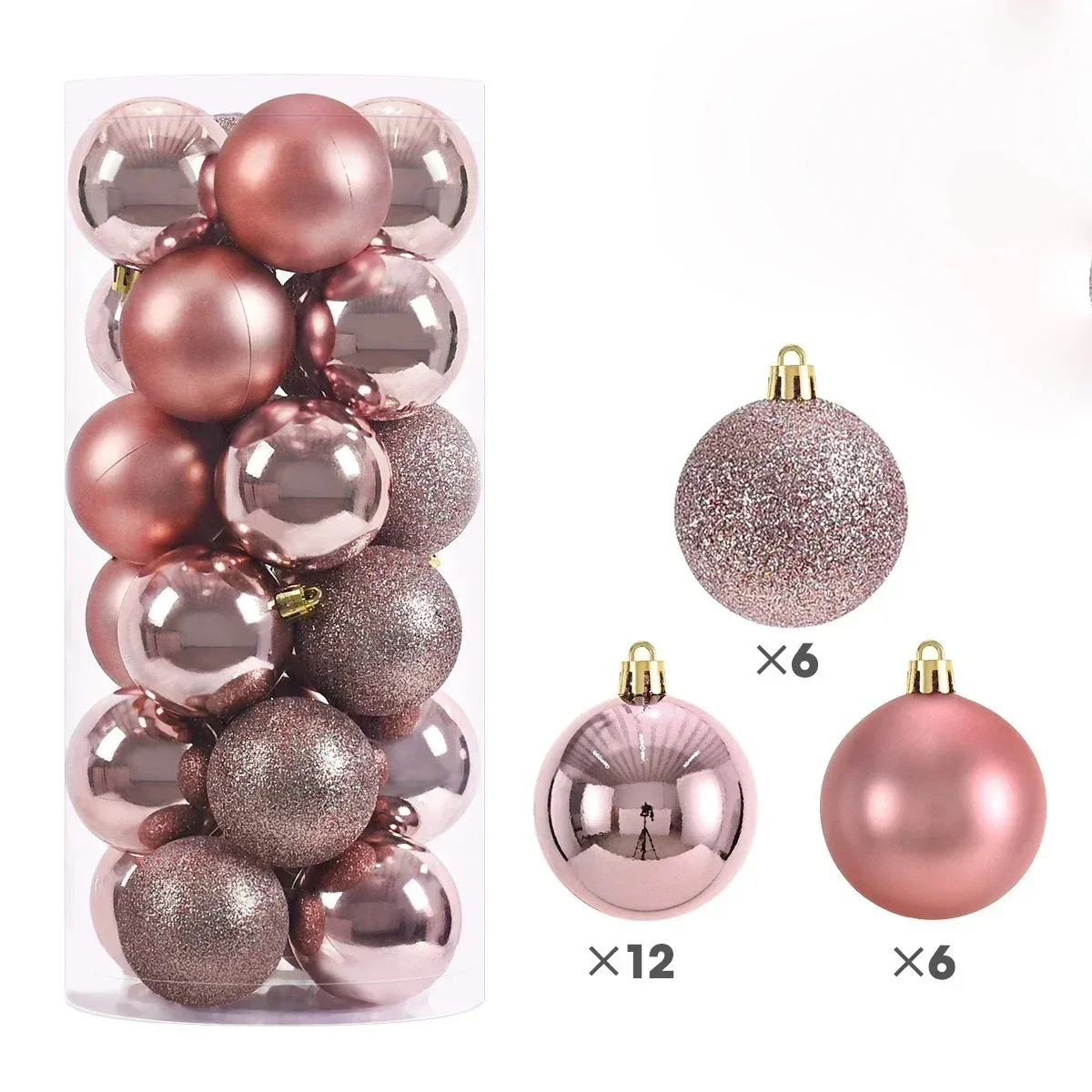 Virela Weihnachtskugeln – Set mit 24 Stück in verschiedenen Größen - Image 10
